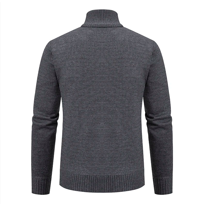 2023 Autumn and Winter New Cashmere Padded Warm Casual Men's Knitted Sweater Coat
