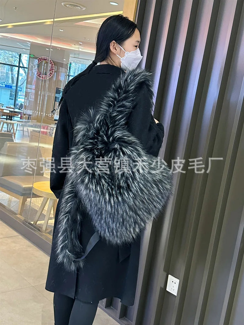 2026 NEW FASHION Y2K Faux Fur FOR Women Backpack Solid Soft Fleece Knapsack Harajuku Style Winter Ladies Bag