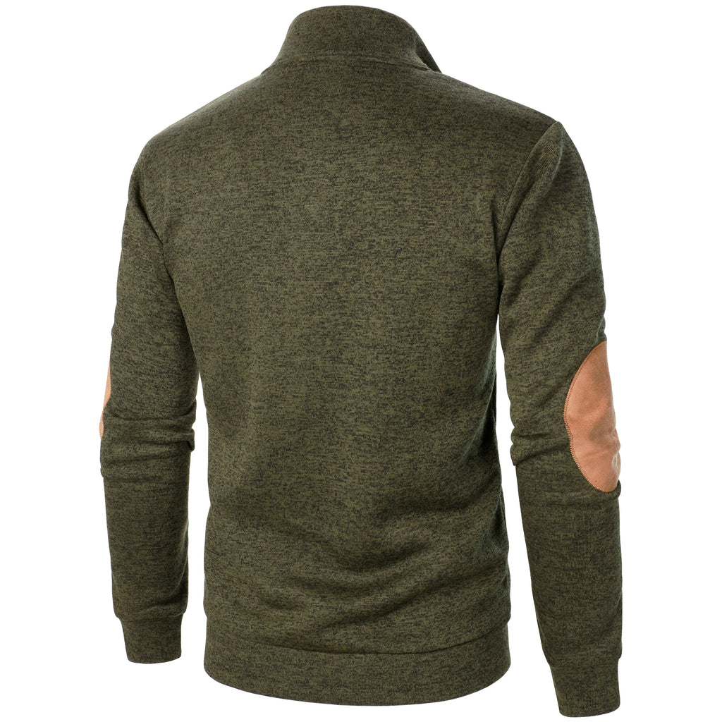Autumn and winter men's stand collar long sleeve casual knitted sweater top