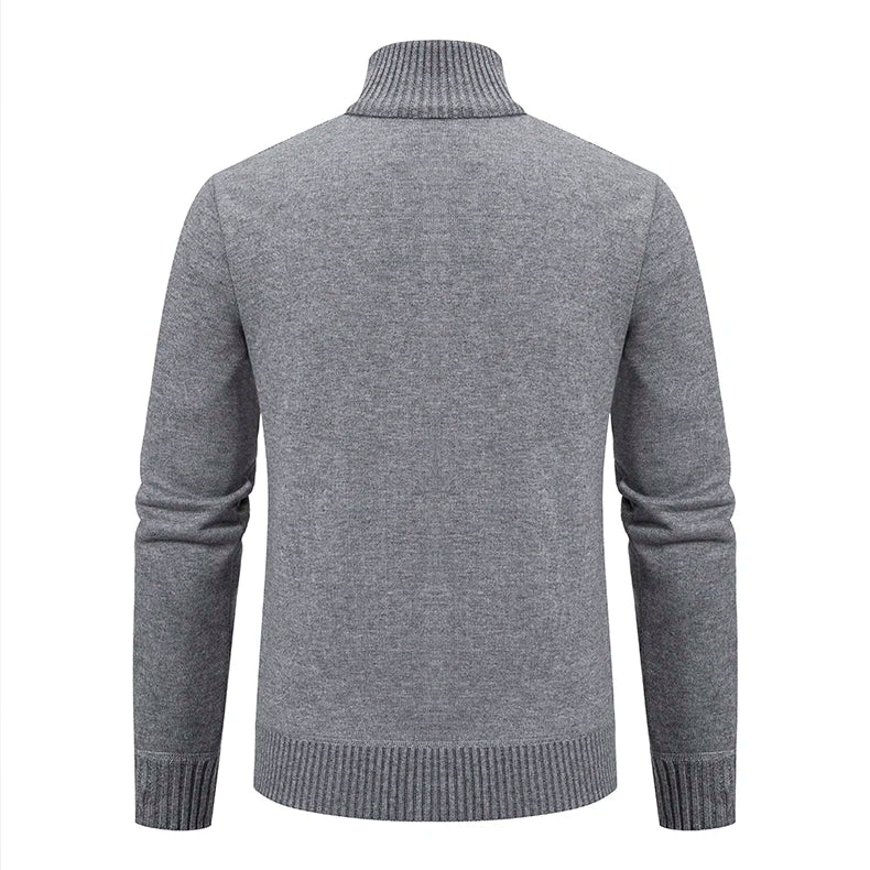 2023 Autumn and Winter New Cashmere Padded Warm Casual Men's Knitted Sweater Coat