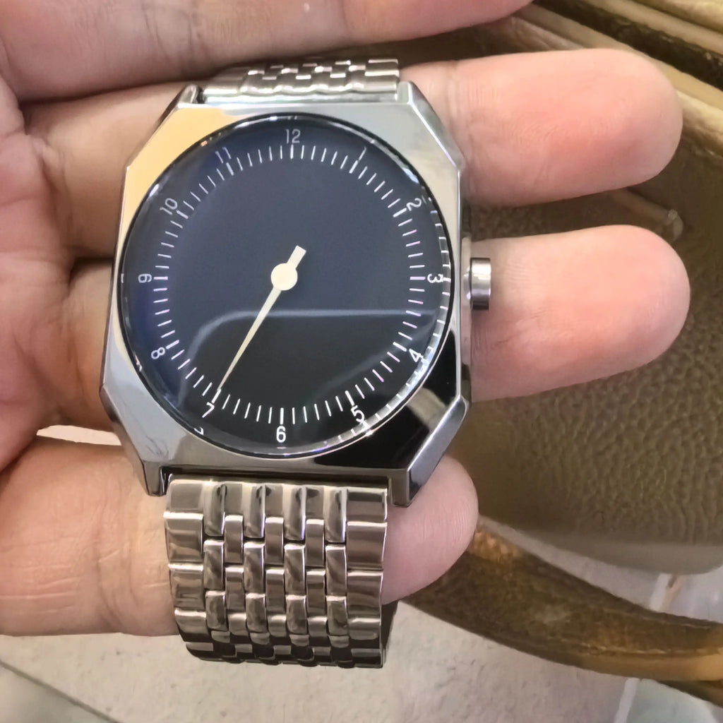 SKU Retro One Pointer Watch for Men - Vintage Style Square Quartz Watch Unique Design Fashion Wristwatch for man men alloy watch