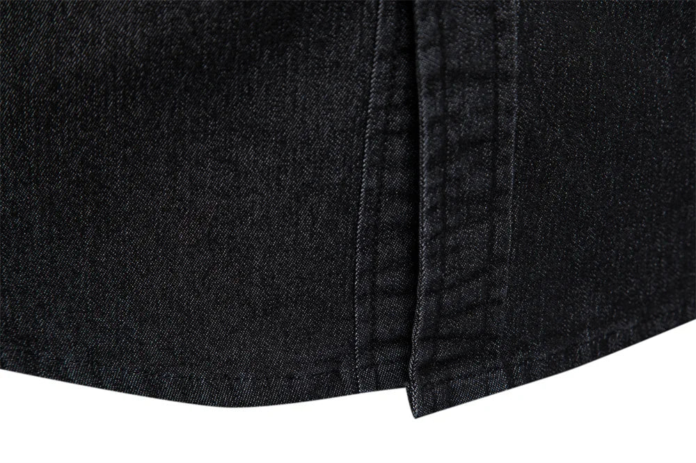 AIOPESON Elastic Cotton Denim Shirt Men Long Sleeve Quality Cowboy Shirts for Men Casual Slim Fit Jeans Men Shirts