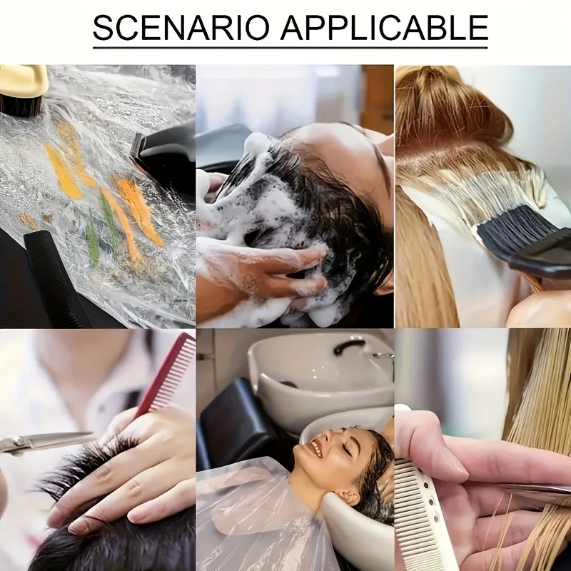 20Pcs Disposable Hair Salon Cape, Transparent Plastic, Suitable For Hair Coloring, Perming, Haircuts, Hairstyling, And Washing