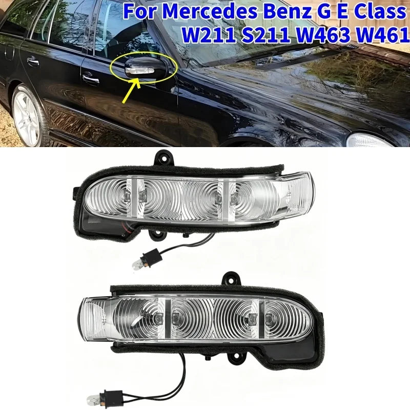 Car Left Right Side Mirror LED Light Turn Signal Lamp Indicator for Mercedes-Benz G E Class W211 S211 W463 W461