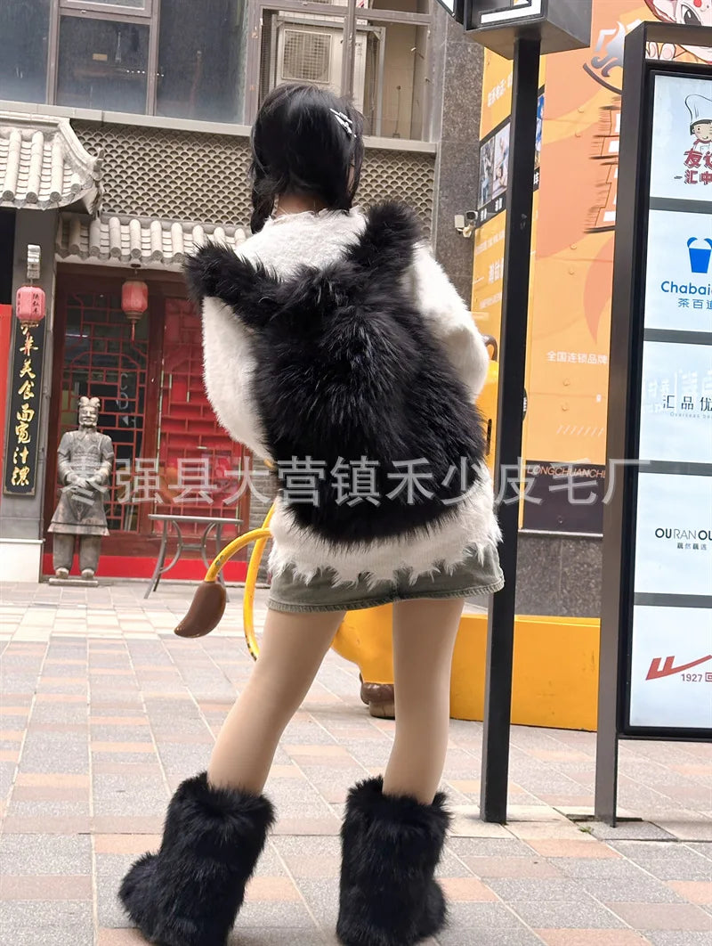 2026 NEW FASHION Y2K Faux Fur FOR Women Backpack Solid Soft Fleece Knapsack Harajuku Style Winter Ladies Bag