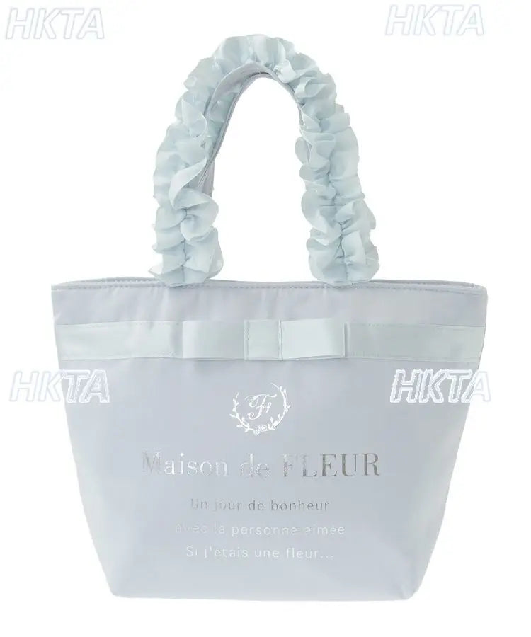 Japanese Style New Letter Satin Cute Bow Lolita Portable Tote Bag Women Commuting Versatile Pleated Sweet Single Shoulder Bag