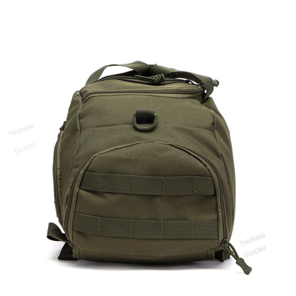 Tactical Gym Backpack with Shoe Compartment Convertible 3-in-1 Duffel Sling Bag for Men Women Weekender Overnight Travel Bag