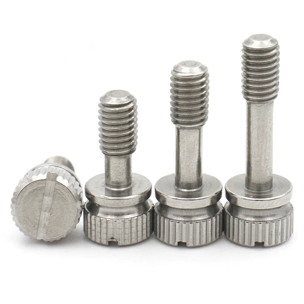 M2 M2.5 M3 M4 M5 M6 M8 304 Stainless Steel GB839 Knurled Non-Loosening Slotted Screws | Hand-Tightened Anti-Loosening Design