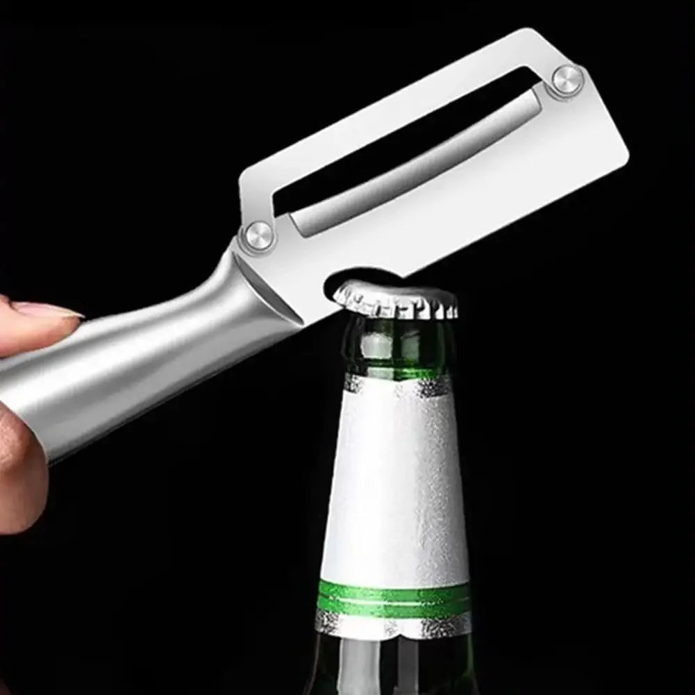 1/2PCS 2-in-1 Stainless Steel Vegetable Peeler Multifunctional Fruit Peeling Tool with Bottle Opener for Kitchen