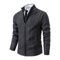 2025 Men's Knitted Sweater Coat Autumn Winter New Fashion Cashmere Padded Warm Casual