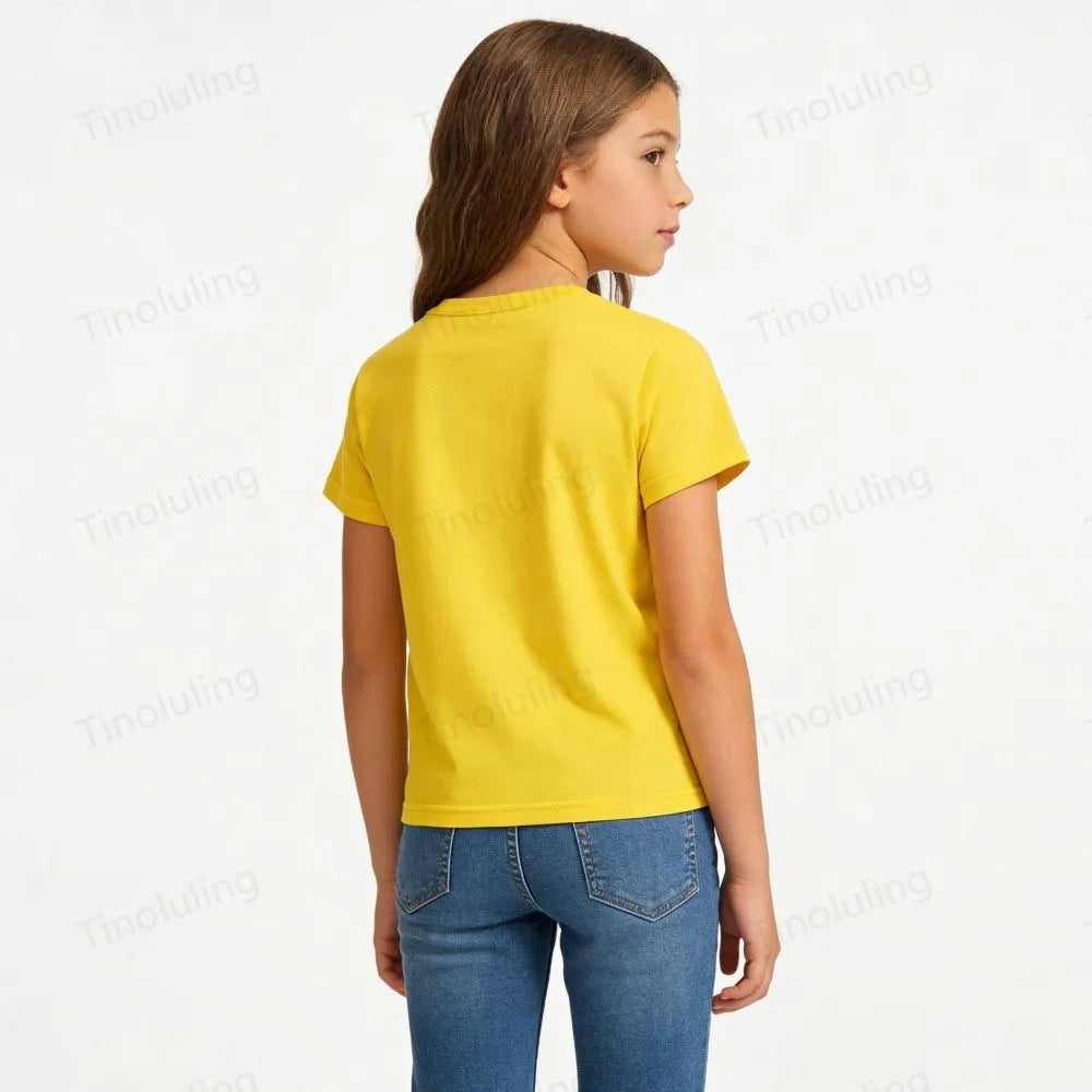 1 to 14 Years Boys T Shirts 100% Cotton Plain Girl T Shirt Sports Black White Children's Tees Short Sleeve Teenage Baby Clothing