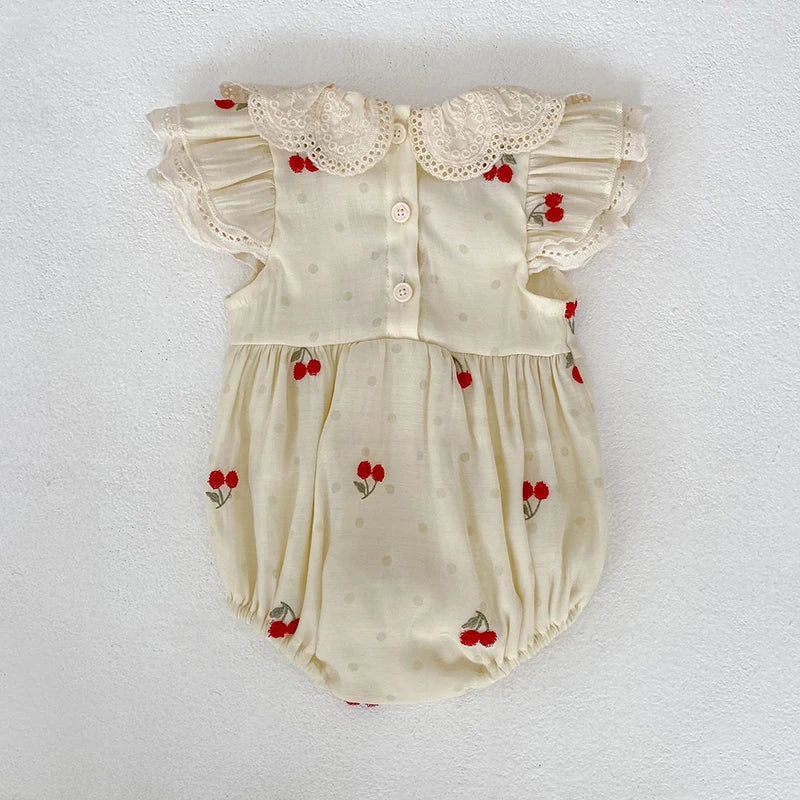 2026 New Spring Infant Baby Girls Romper Baby Girl Clothing Long Sleeved Embroidery 0-24M Newborn Baby Girls Bodysuits
