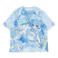 2026 Y2K NEW Girl Trendy Harajuku Style T-shirt Family Match Loose Large Breathable Short Sleeve Kids Role Playing Clothing