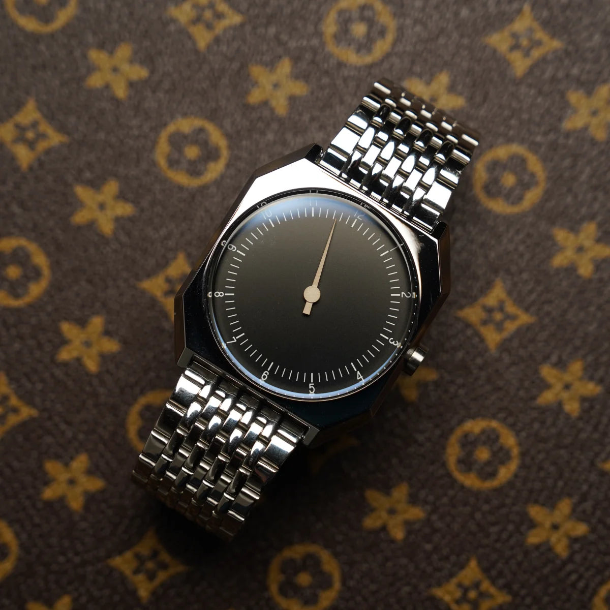 SKU Retro One Pointer Watch for Men - Vintage Style Square Quartz Watch Unique Design Fashion Wristwatch for Man Men Alloy Watch
