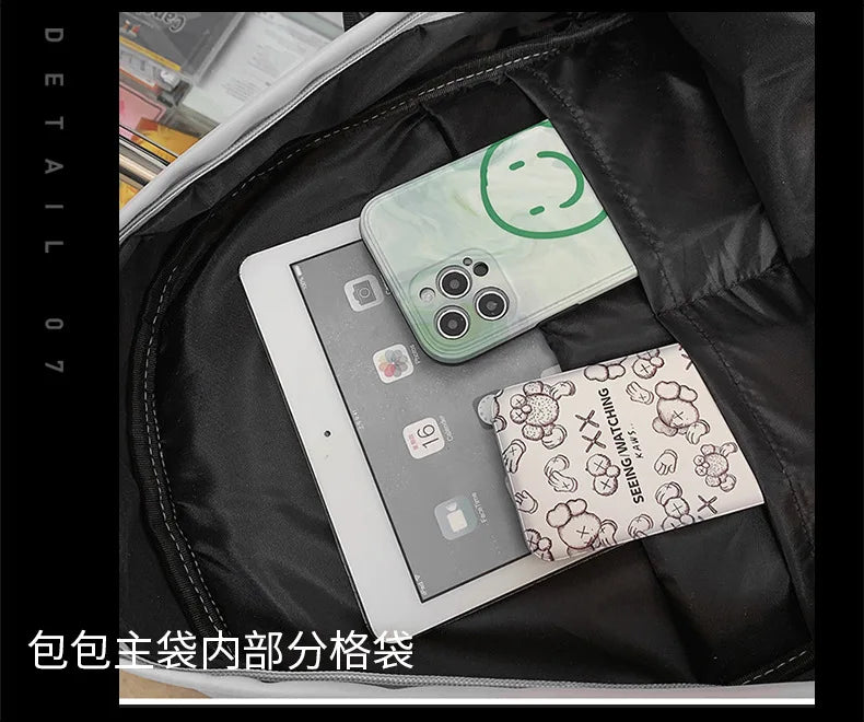 Backpack men and women cool backpack leisure junior high school students backpack personality skateboard