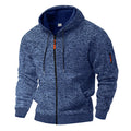 Heavy Fleece Men's Jacket Winter Retro Tooling Pocket Hooded Zipper Sports Sweater Men