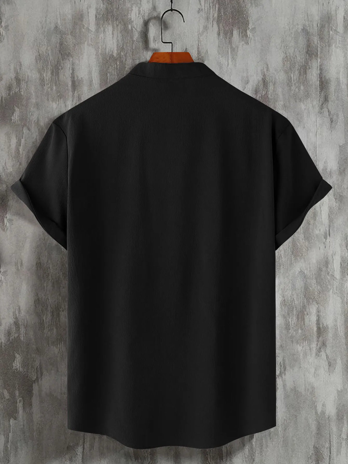Summer Fashion Men's Short Sleeve Button Down Henley Shirts Casual Solid Beach Shirt