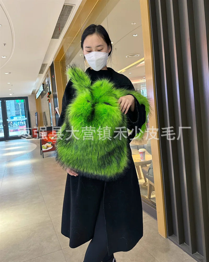 2026 NEW FASHION Y2K Faux Fur FOR Women Backpack Solid Soft Fleece Knapsack Harajuku Style Winter Ladies Bag