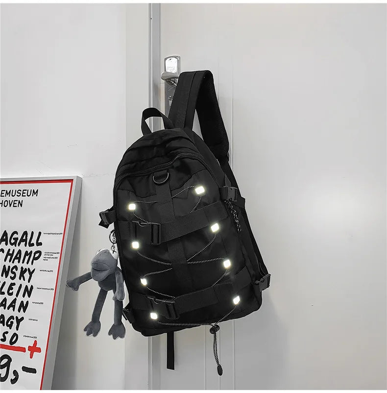 Backpack men and women cool backpack leisure junior high school students backpack personality skateboard