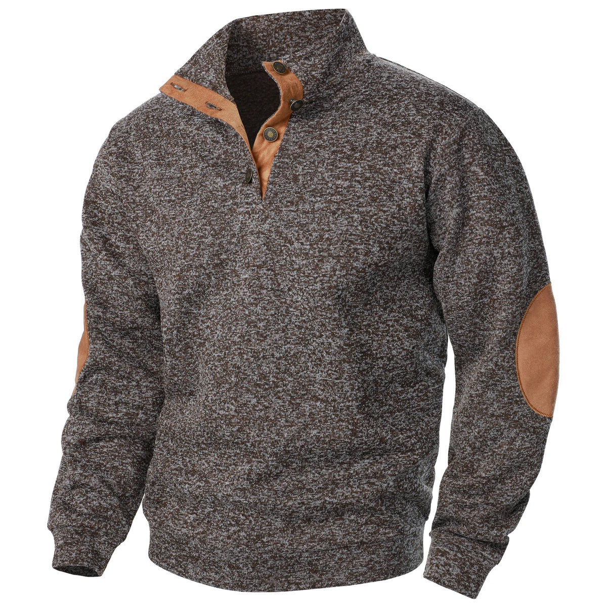 Autumn and winter men's stand collar long sleeve casual knitted sweater top