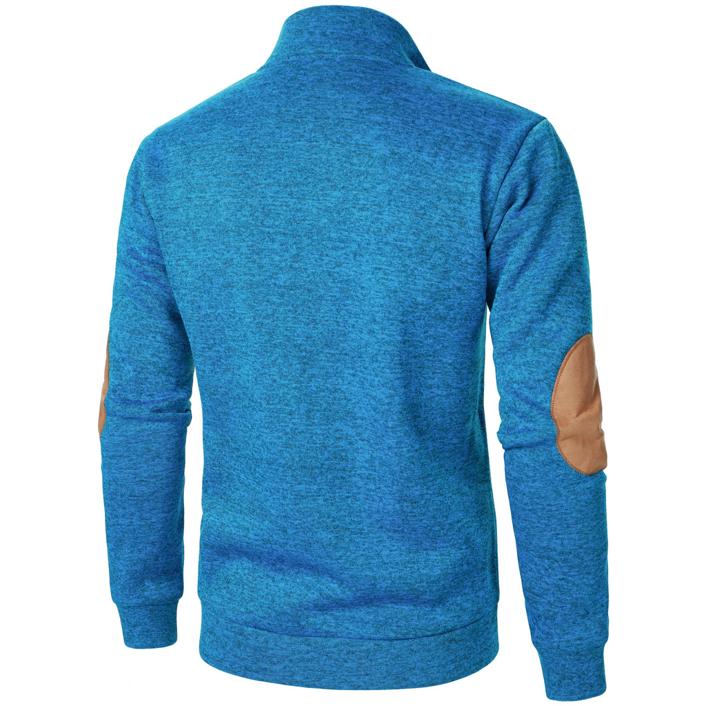 Autumn and winter men's stand collar long sleeve casual knitted sweater top