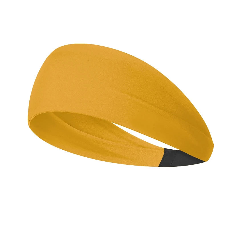 New Custom Logo High Elasticity Sweat Absorbing Women Yoga Hairband Solid Color Sports Men Non-slip Cycling Football Headbands
