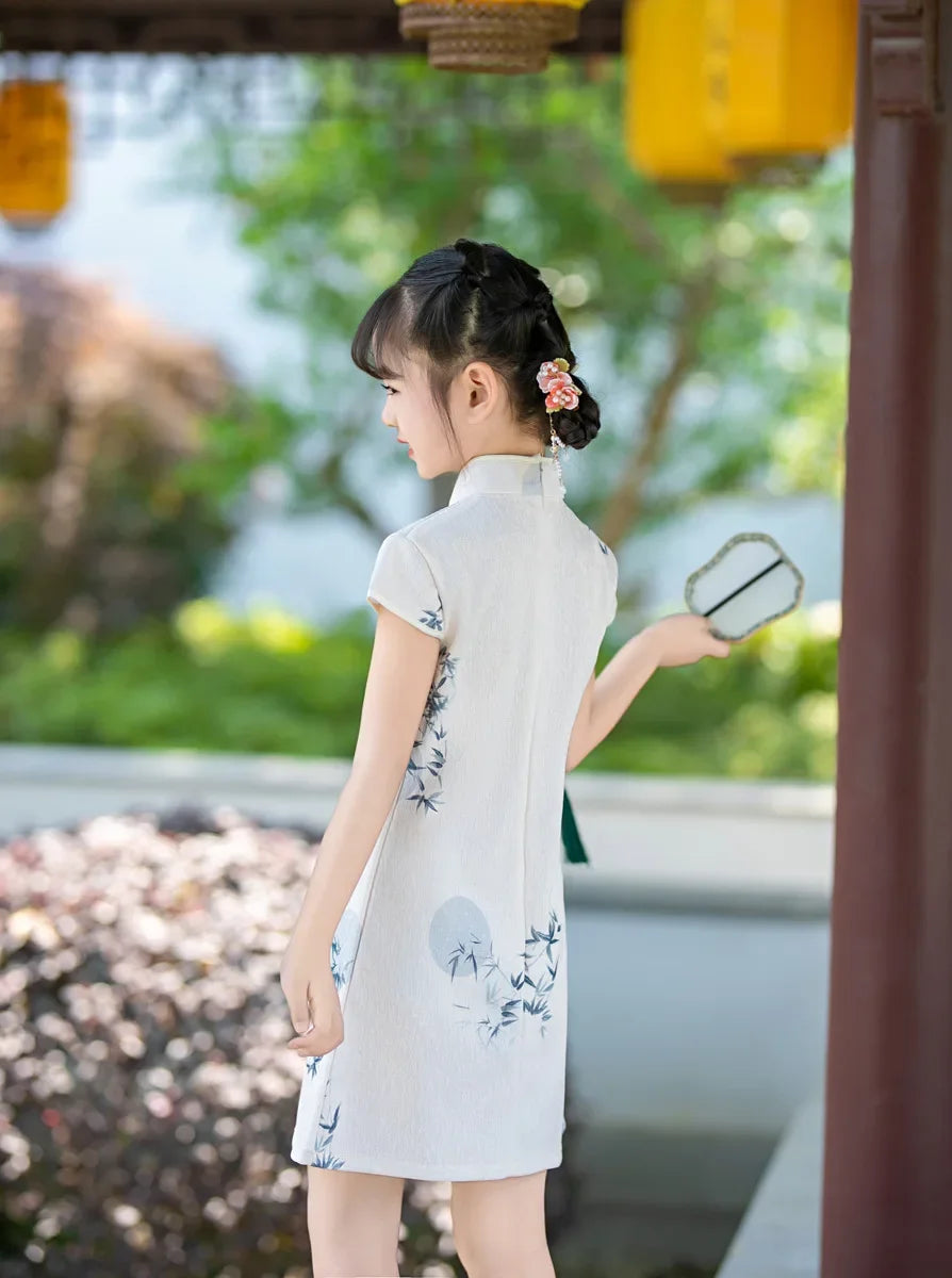 Tang Costume Girl Dress Qipao Children Outfit Stage Party Cheongsams Baby Hanfu Kids Clothing Vestidos Summer Girls Dresses