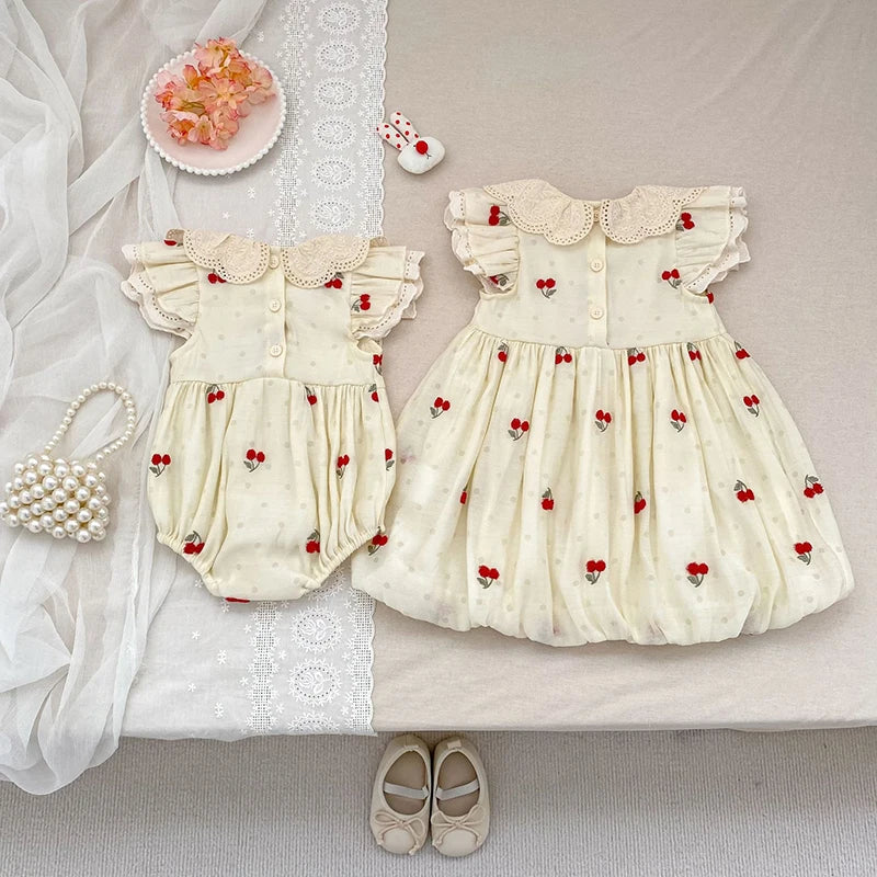 2026 New Spring Infant Baby Girls Romper Baby Girl Clothing Long Sleeved Embroidery 0-24M Newborn Baby Girls Bodysuits