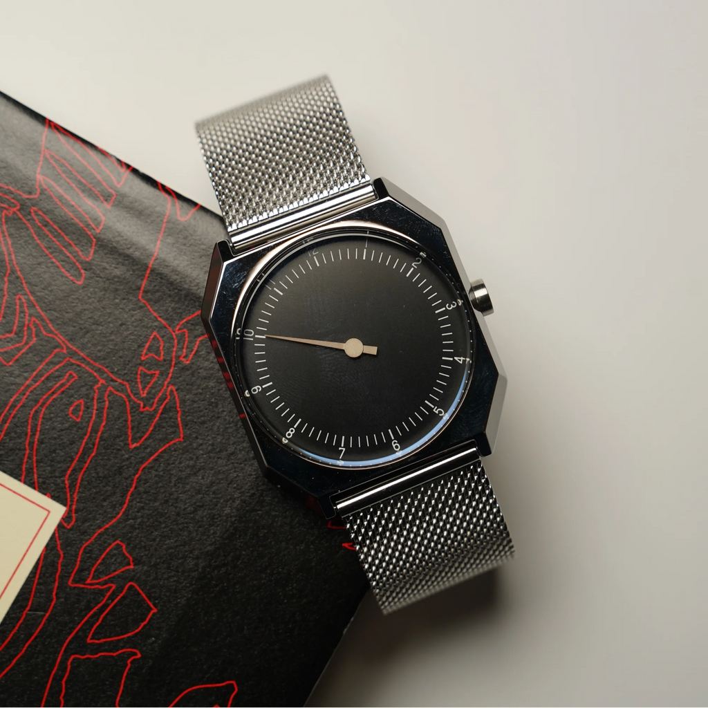 SKU Retro One Pointer Watch for Men - Vintage Style Square Quartz Watch Unique Design Fashion Wristwatch for Man Men Alloy Watch