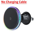 Magnetic Car Wireless Charger RGB For iPhone 13 14 15 16 17 Pro Max Macsafe Car Phone Holder Stand Mount Fast Charging Station