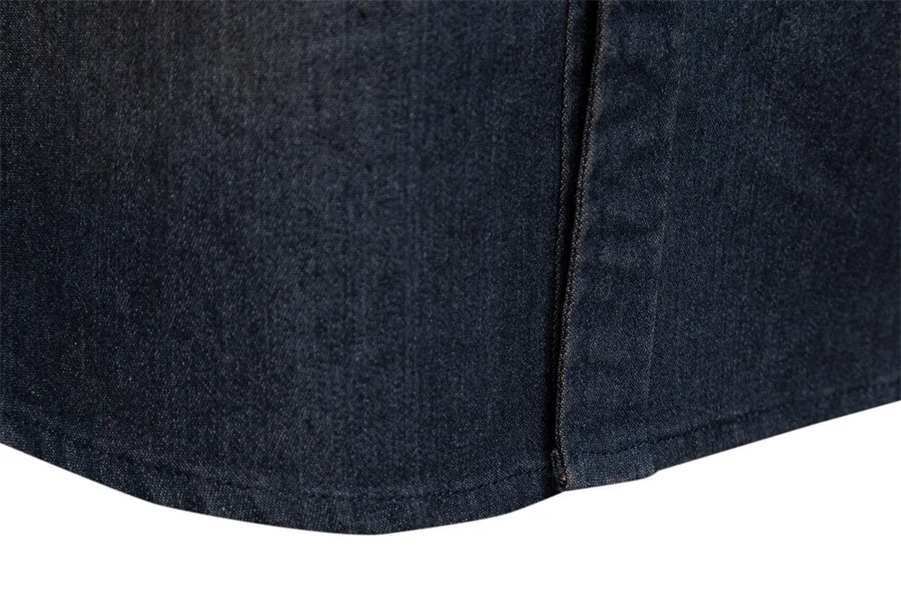 AIOPESON Elastic Cotton Denim Shirt Men Long Sleeve Quality Cowboy Shirts for Men Casual Slim Fit Jeans Men Shirts
